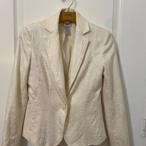“Cache” cream dress suit jacket sz 2